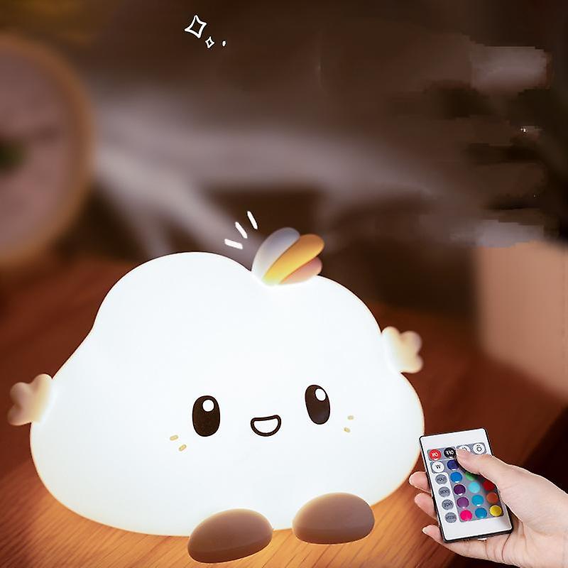 Cute Cloud Night Light， With Remote Control Kids Lamp For Bedroom， 7 Colour Changing Led Portable Lamp，for Nightlight For Children Christmas Gifts