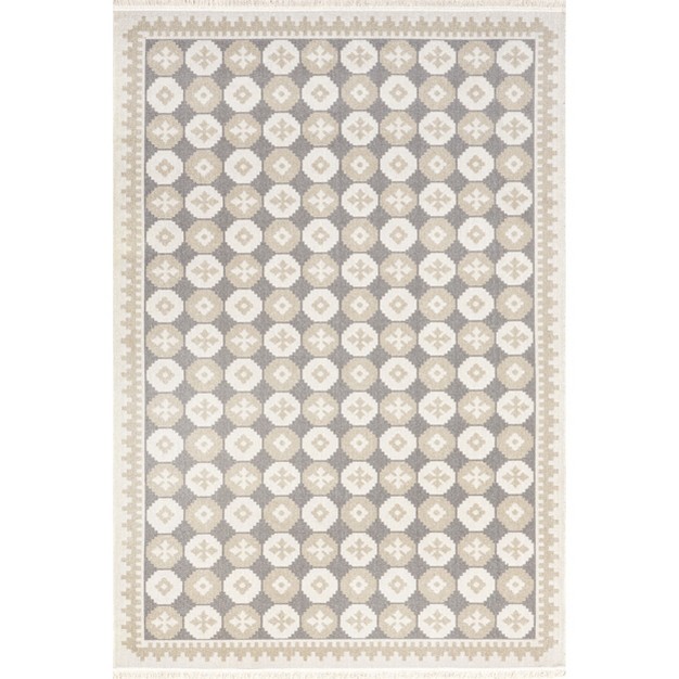 Nuloom Tari Geometric Striped Indoor outdoor Fringe Area Rug