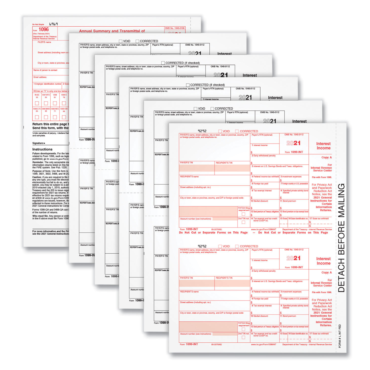 1099-INT Tax Forms for Inkjet