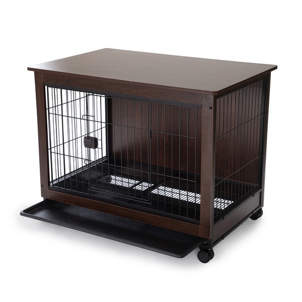 Side Table with Dog Cage Design， Small/ Medium/ Large Sizes to Choose