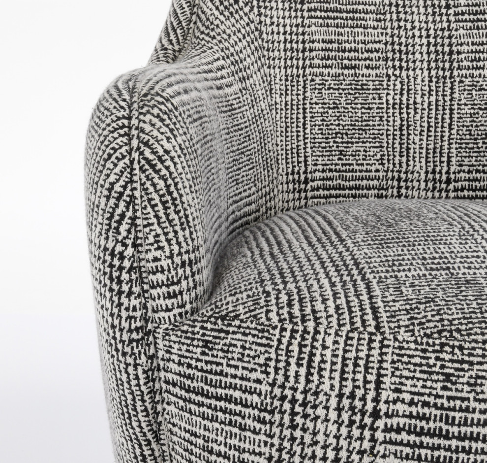 Layla Plaid Swivel Chair   Contemporary   Armchairs And Accent Chairs   by Design Mix Furniture  Houzz