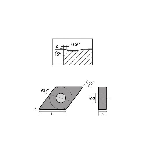 ABS Import Tools DNMG 332 EF TiCNAL COATED CARBIDE...