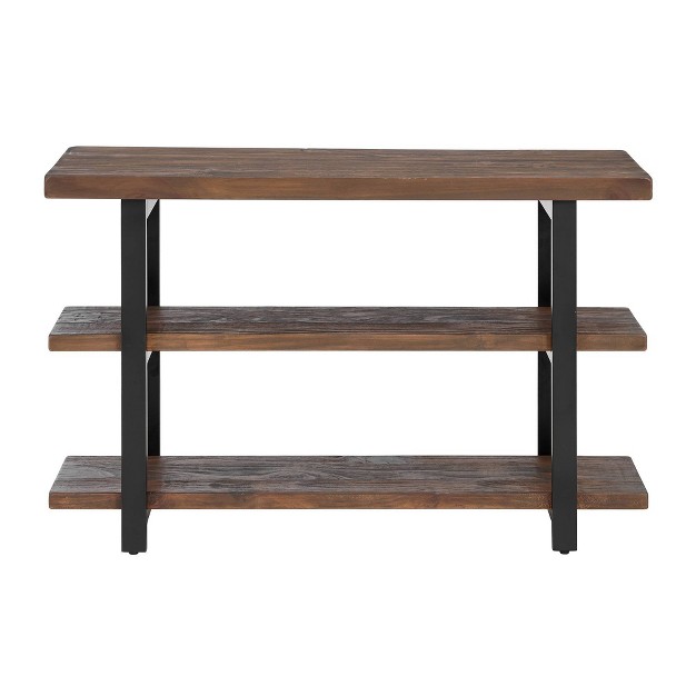 Pomona 2 Shelf Console Table Brown Alaterre Furniture