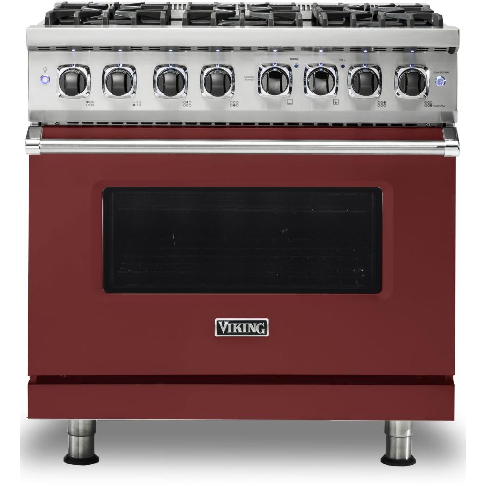 Viking 36-inch Freestanding Dual-Fuel Range with Vari-Speed Dual Flow Convection CVDR536-6BRE