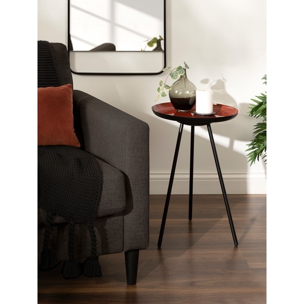 Kate and Laurel Laranya Round Metal Side Table - 15x15x22.5