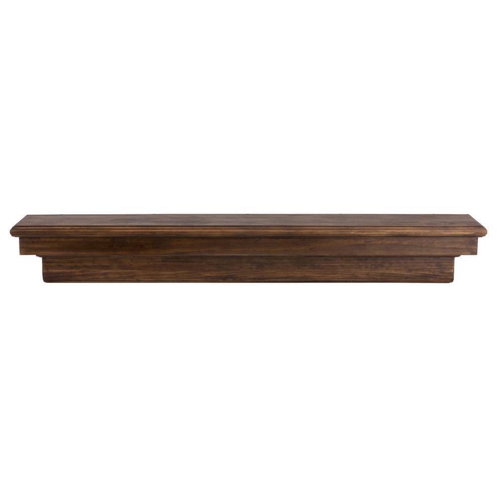 Dogberry Collections 60 in. Dark Chocolate French Corbel Mantel Shelf m-fcor-6077-dkch-none