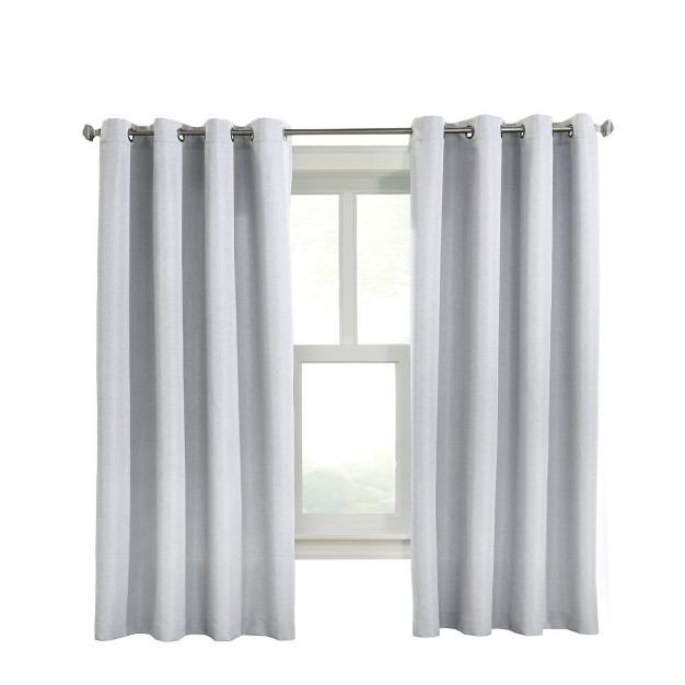 Habitat Margaret Light Filtering Richly Woven Textured Pattern Daytime Privacy Grommet Curtain Panel White