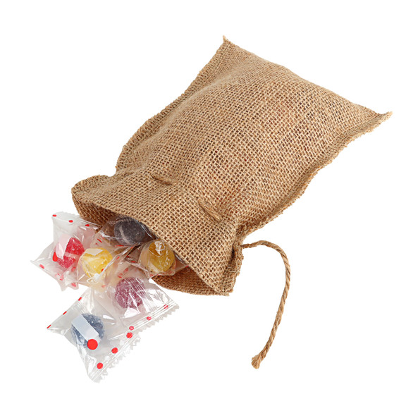 TOPTIE 50 PCS Natural Jute Gift Bag with Rope Draw...