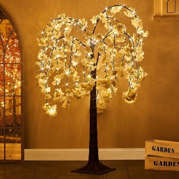 Cherry Blossom Tree with Fairy Lights