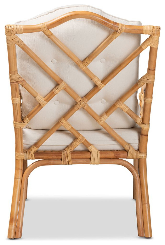 Baxton Studio Sonia Natural Rattan Armchair   Tropical   Armchairs And Accent Chairs   by Baxton Studio  Houzz