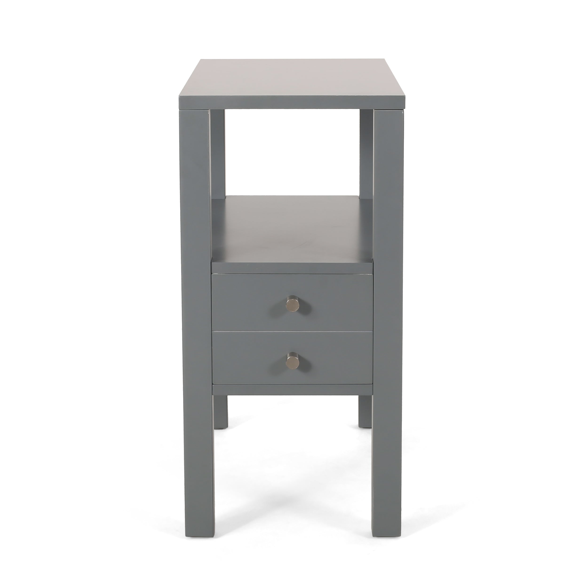 Stroble Contemporary Wooden Side Table with Drawer