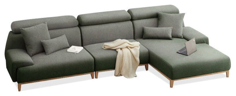 Corner Fabric Sofa   Midcentury   Sectional Sofas   by GVAwood  Houzz