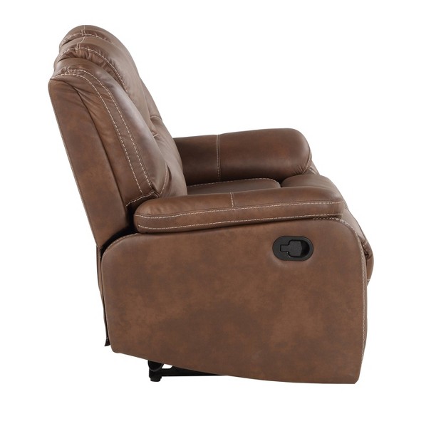 Katrine Manual Reclining Loveseat Brown Steve Silver Co