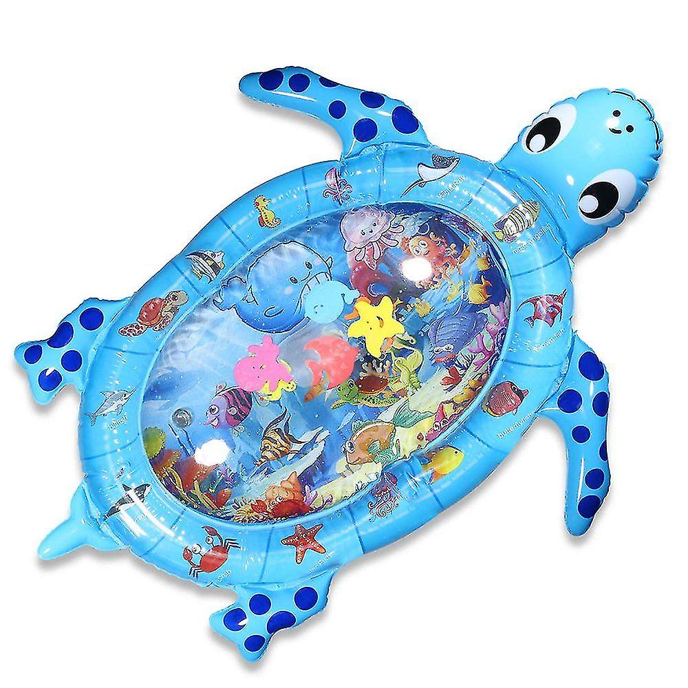 Baby Water Mat， Inflatable Turtle Baby Play Mat， Baby Water Mat， Big Tummy Time Mat