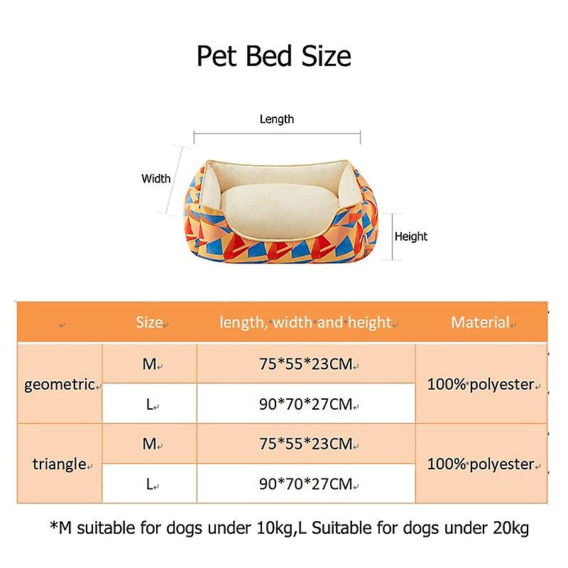 Soft printed cozy pet bed