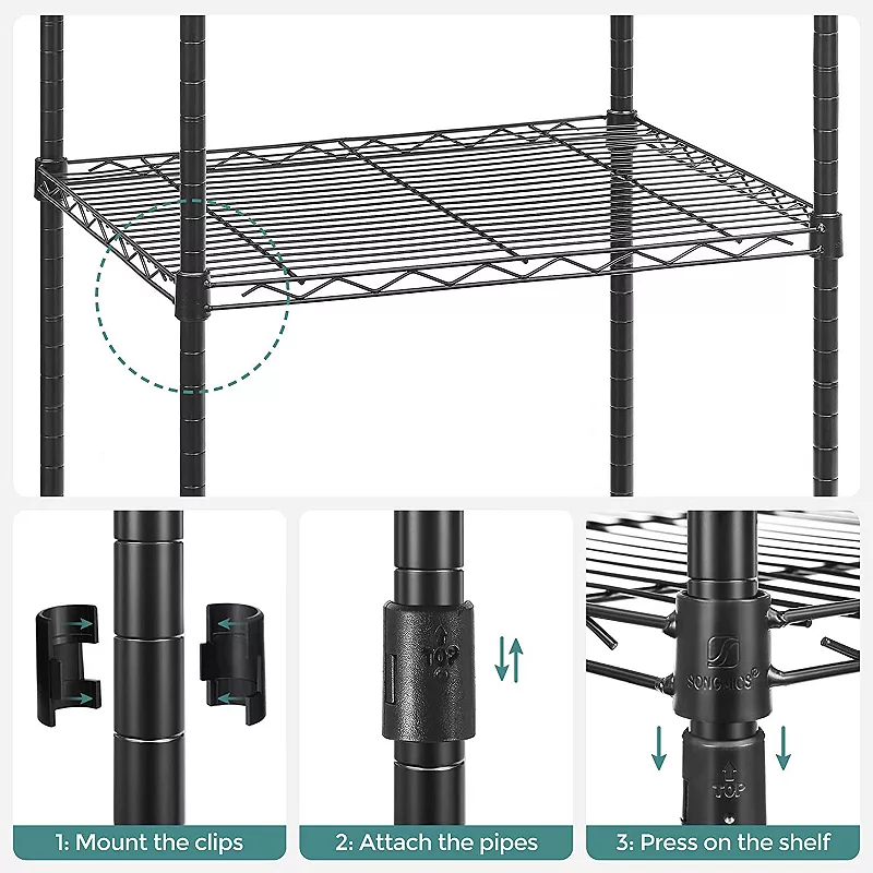 3-tier Metal Printer Cart With Adjustable Shelves