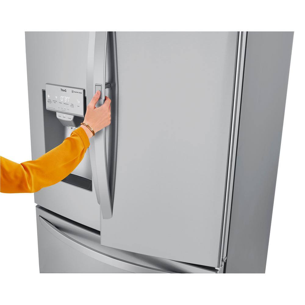 LG 30 cu. ft. French Door Smart Refrigerator Door-In-Door Dual Ice Makers with Craft Ice PrintProof Stainless Steel LRFDS3016S