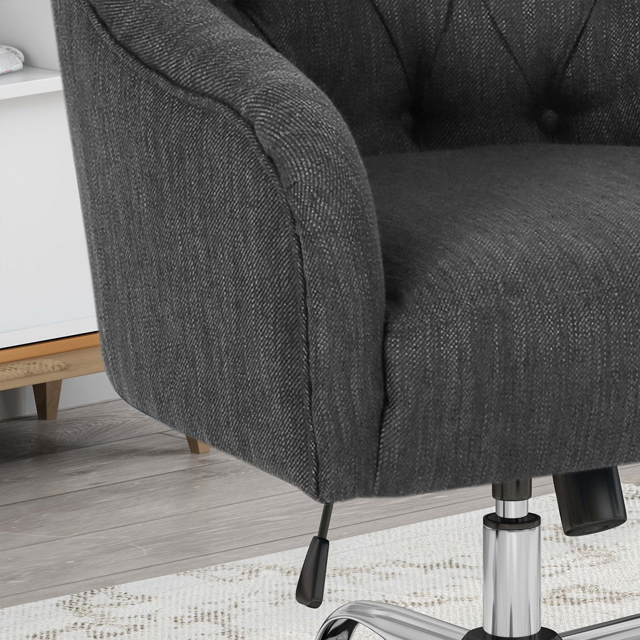 Uriel Tufted Home Office Chair with Swivel Base