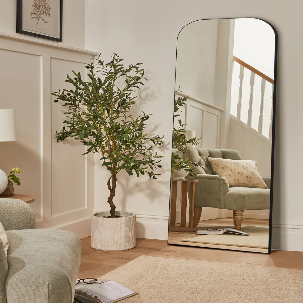 Iron Arch Top Bathroom Mirror Full Length Wall Mirror