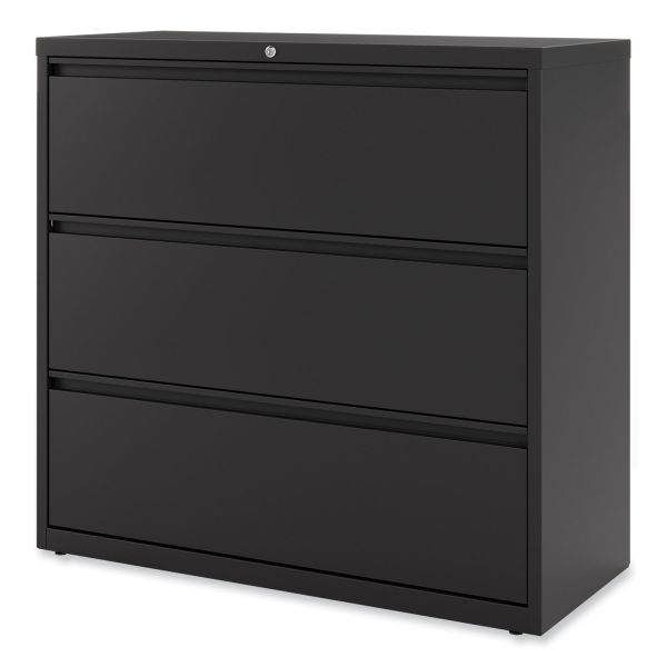 Alera Lateral File， 3 Legal/Letter/A4/A5-Size File Drawers， Black， 42