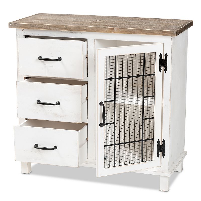 Baxton Studio Faron 3-Drawer Storage Cabinet