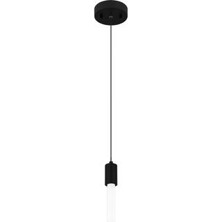 Hampton Bay Bellingham 8-Watt Matte Black Integrated LED Mini Pendant with Acrylic Shade HD7972C1