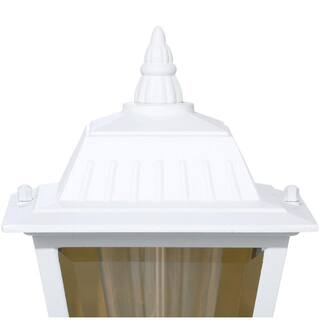 PRIVATE BRAND UNBRANDED 1-Light White Outdoor Wall Light Fixture with Clear Glass HW 5004