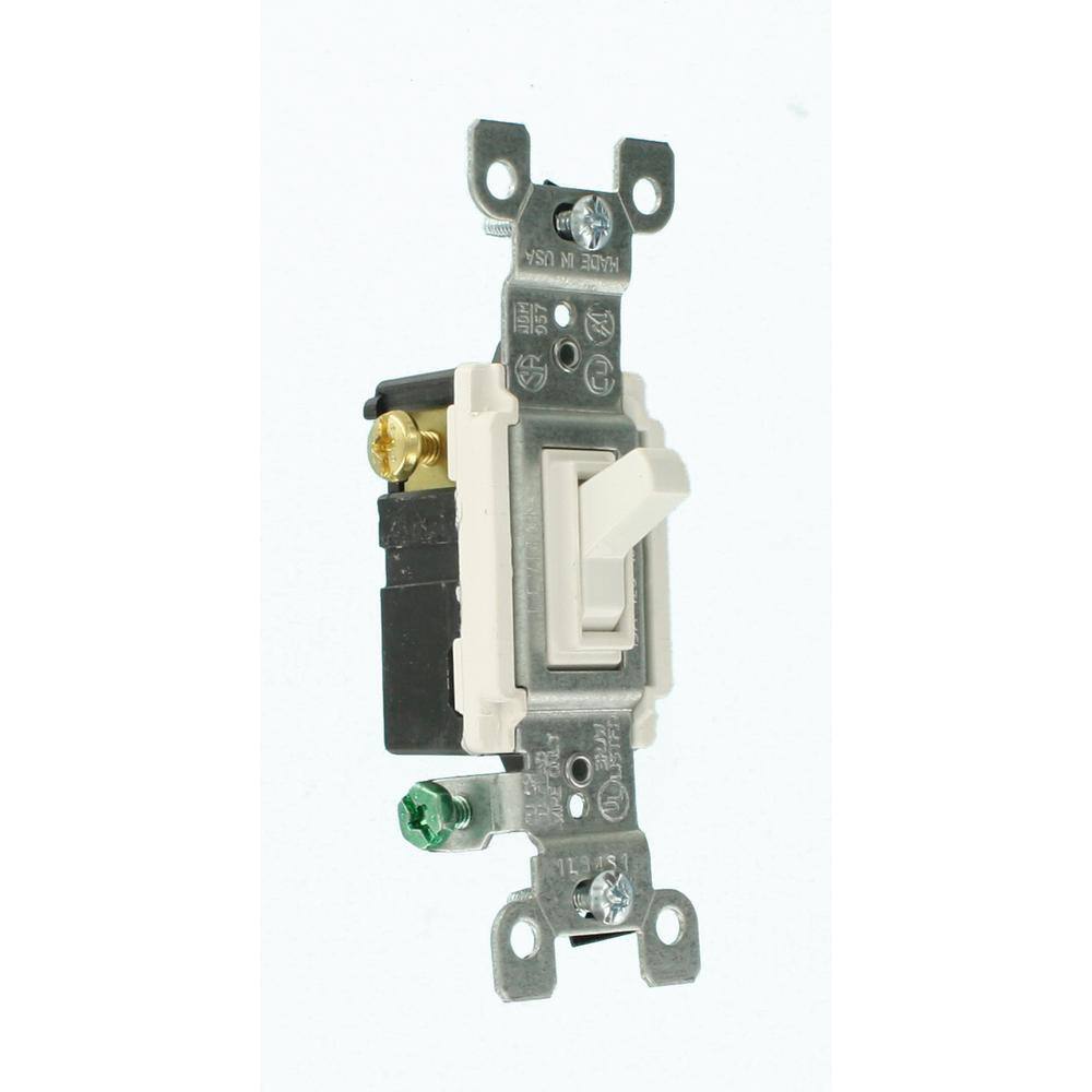 Leviton 15 Amp 3-Way Toggle Switch White R62-01453-02W