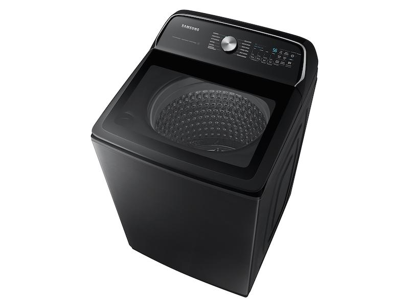 Samsung WA55CG7100AV 5.5 Cu. Ft. Extra-Large Capacity Smart Top Load Washer With Super Speed Wash In Brushed Black