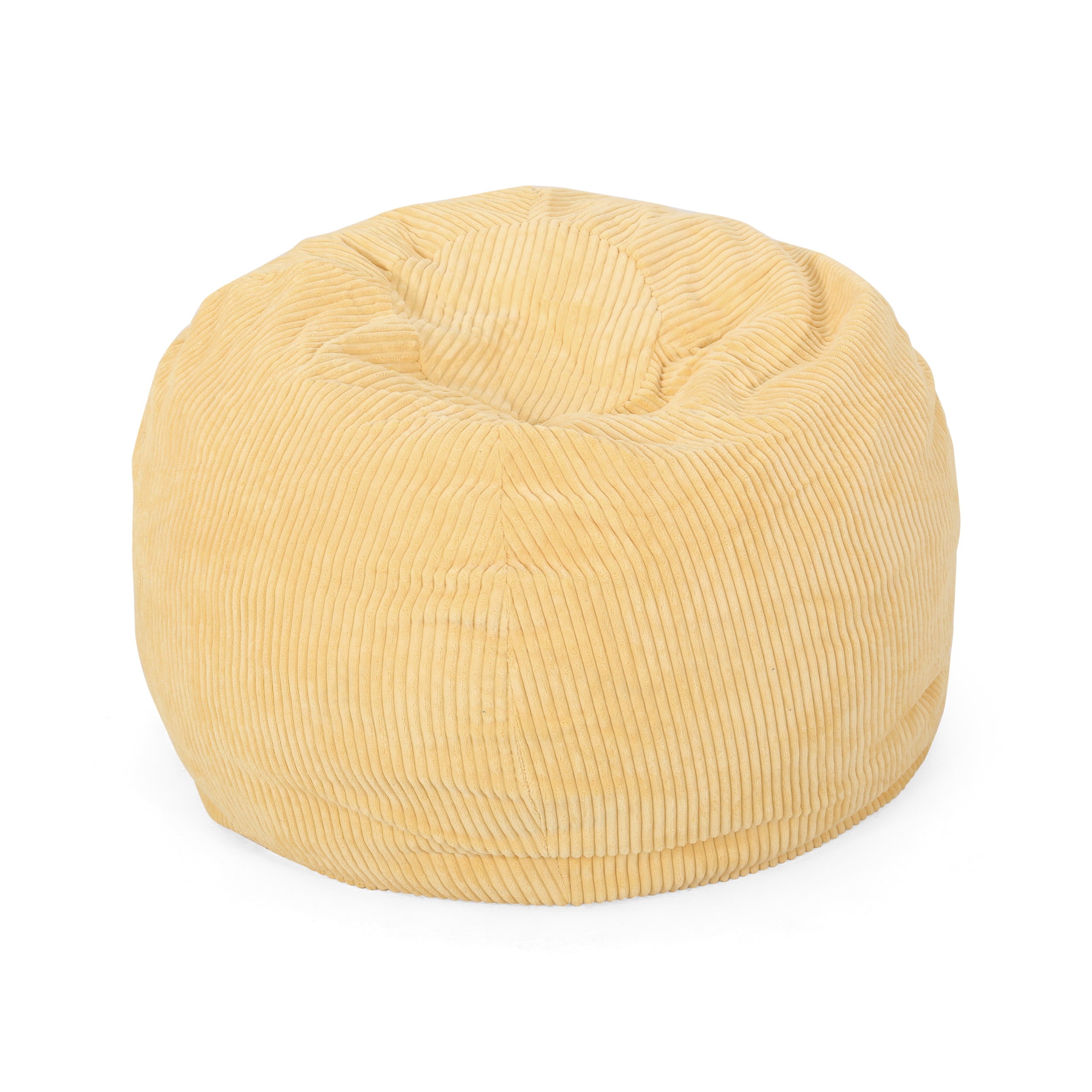 Noble House Adrian Bean Bag Chair, Mustard Yellow