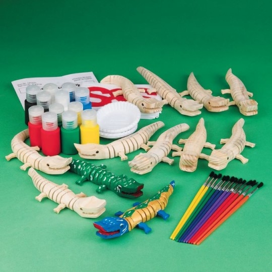 S S Worldwide Flexible Wooden Crocodile Craft Kit ...