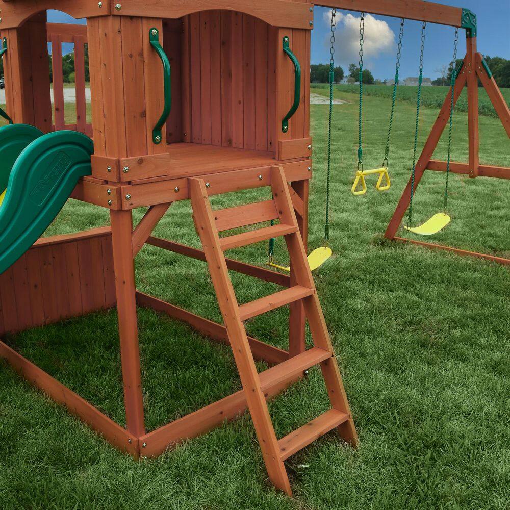 Backyard Discovery Atlantis All Cedar Wooden Swing Set 1608016BCOM