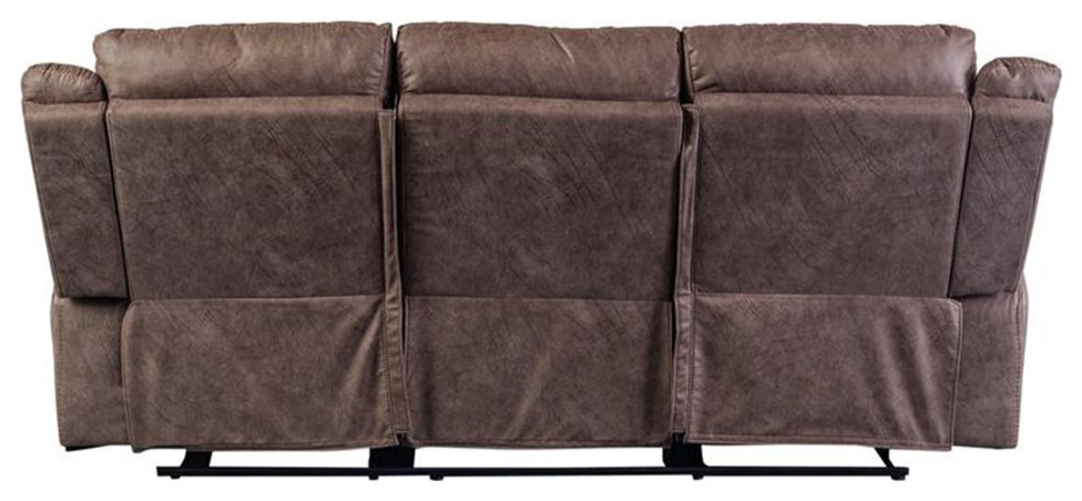 Porter Designs Carrizo Reclining Sofa   Brown   Transitional   Sofas   by Homesquare  Houzz