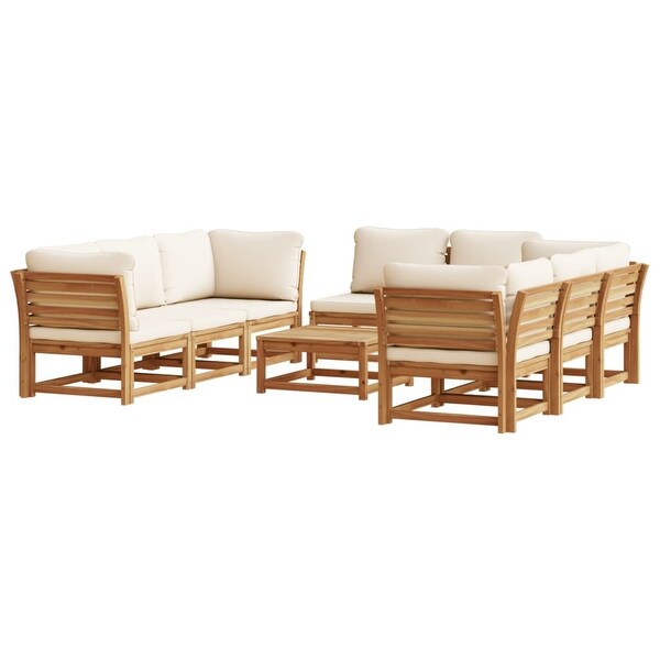 vidaXL Patio Sofa with Cushions 2Seater Outdoor Loveseat Solid Wood Acacia