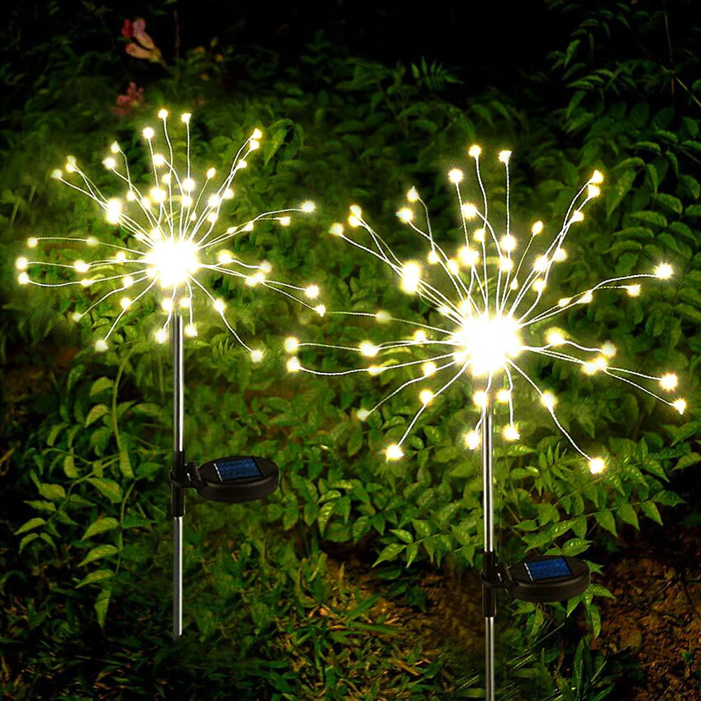 Willstar 90 LED Solar Powered Firework Starburst Stake Fairy Light Lawn Garden Outdoor Wedding