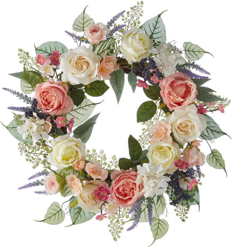 24 Inch Mixed Floral Wreath