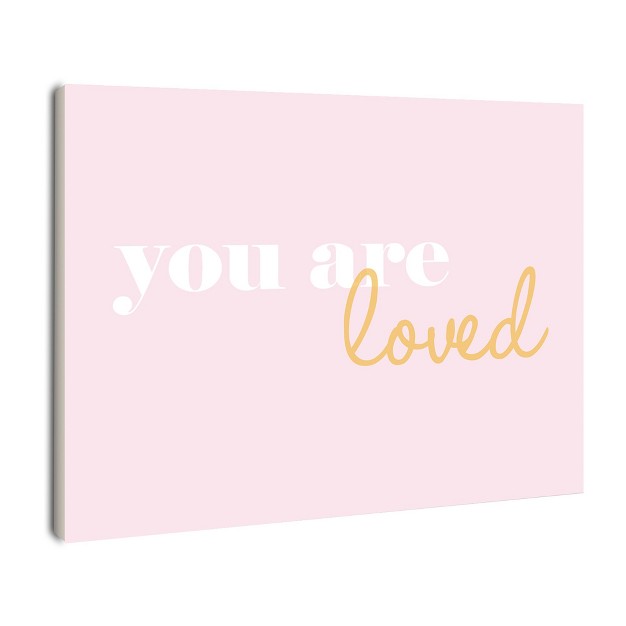 You Are Loved On Pink Background Kids x27 Wall Plaque Art 10 quot x15 quot x0 5 quot Stupell Industries