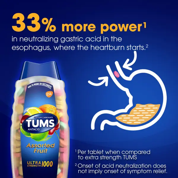 Tums Ultra Strength Chewable Antacid Tablets