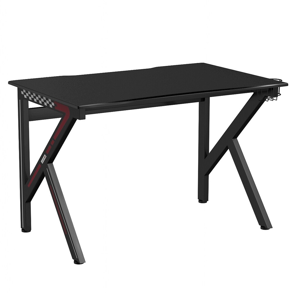 Costway Gaming Desk Gamers Computer Table E Sports K Shaped W/ Cup