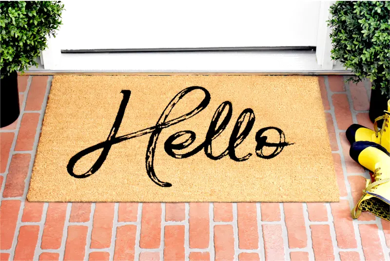 Canty Hello Natural Doormat