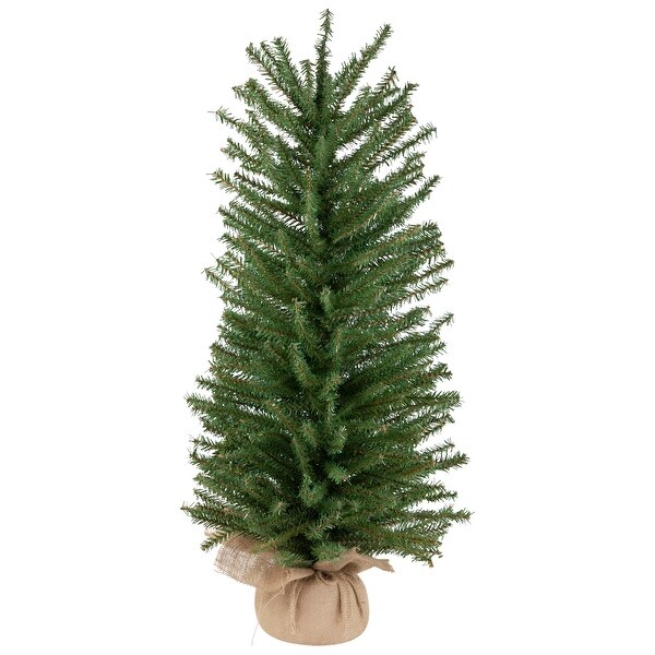 3' Medium Scottsdale Pine Artificial Christmas Tree Burlap Base Unlit