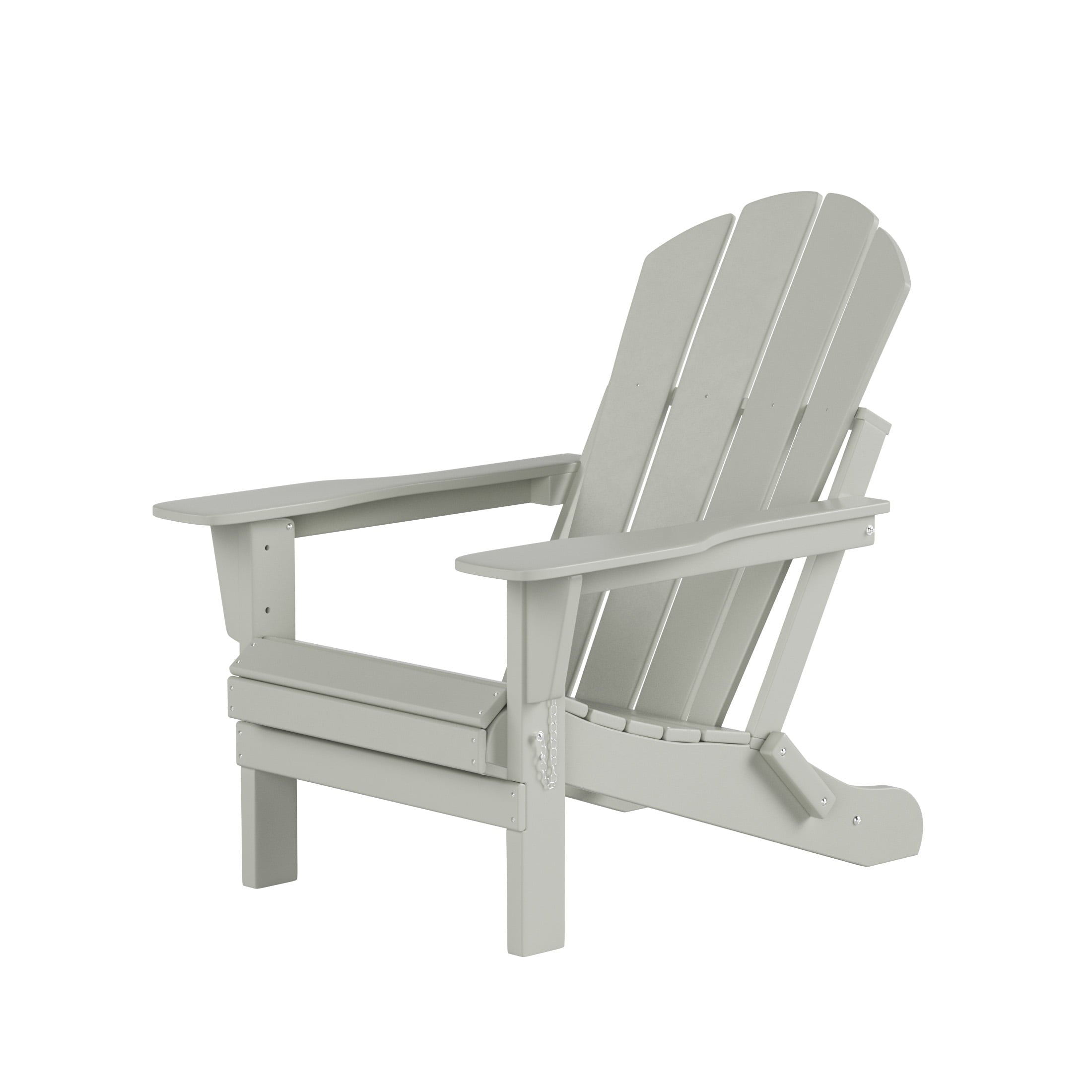 WestinTrends Outdoor Adirondack Chair, Plastic Fire Pit Chair, Weather Resistant Folding Patio Lawn Chair for Outside Deck Garden Backyard Balcony, Sand,Gray