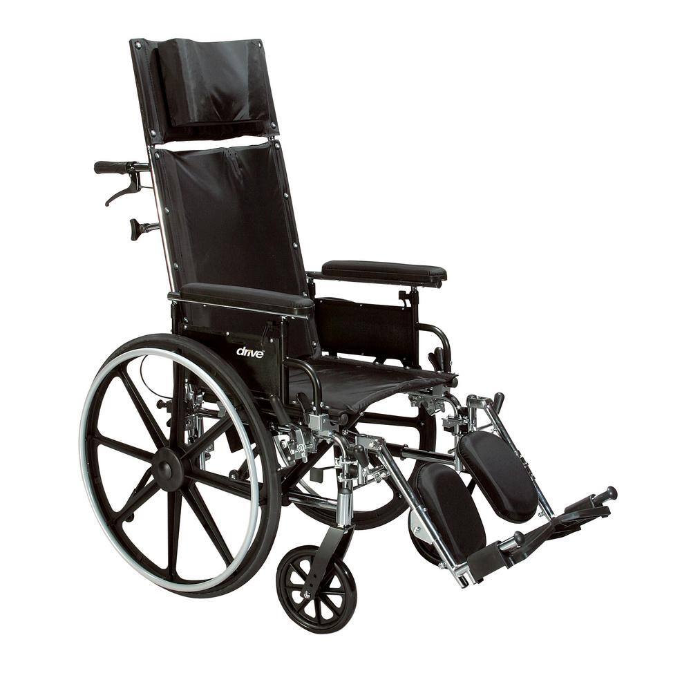 Drive Viper Plus GT Full Reclining Wheelchair Detachable Full Arms 16 in. Seat PLA416RBDFA