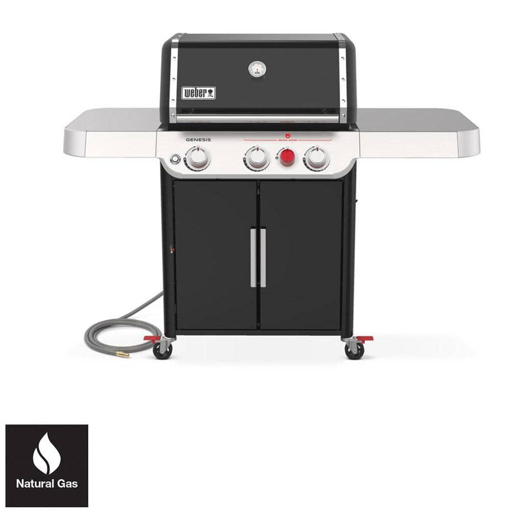 Weber Genesis E-325s 3-Burner Natural Gas Grill in Black with Built-In Thermometer 37310001