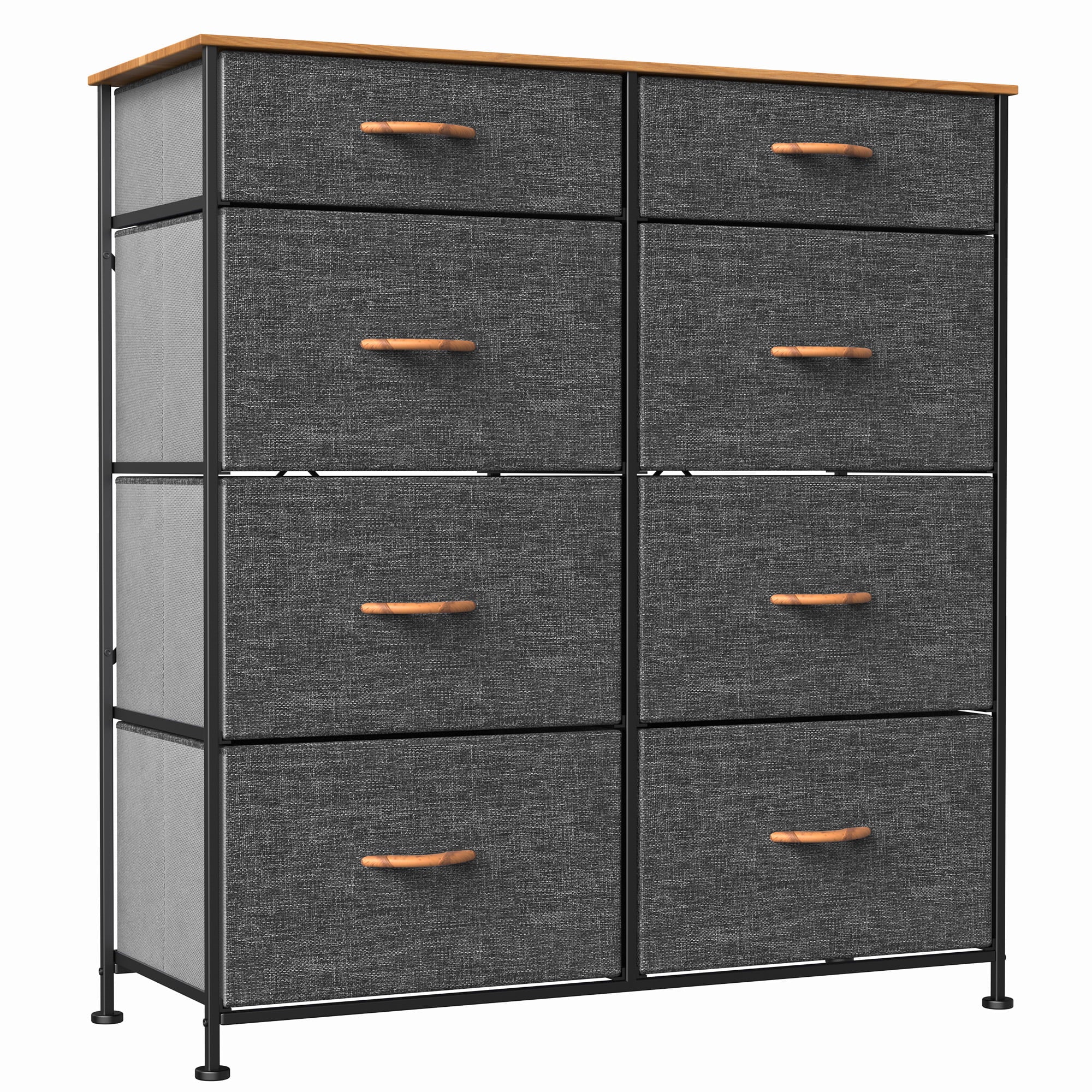 YITAHOME 8 Drawer Fabric Dresser for Closets, Bedrooms, Dorm Rooms, Bathrooms, Cool Gray