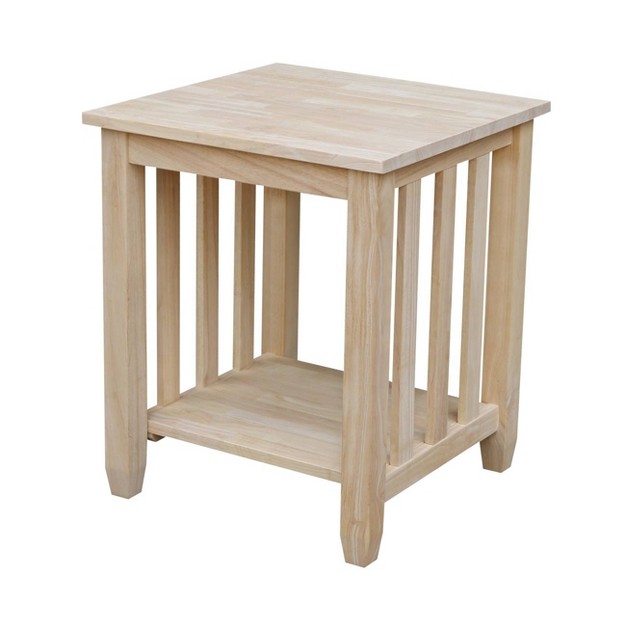 Mission Tall End Table International Concepts