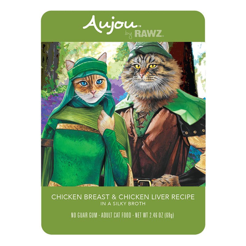 Aujou Chicken Breast  Chicken Liver Cat Food Pouch