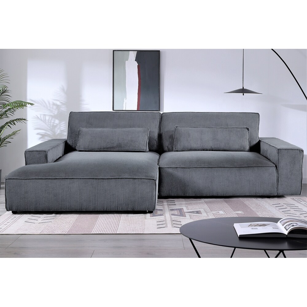 US Pride Furniture 105.52''W Oversized Faing Chaise Sectional Sofa