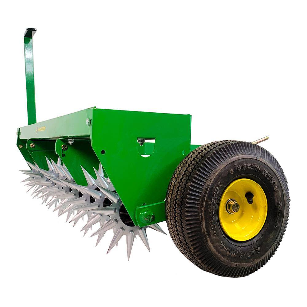 John Deere 40 in. Tow-Behind Spike Aerator with Transport Wheels and Weight Tray SAT-400JD