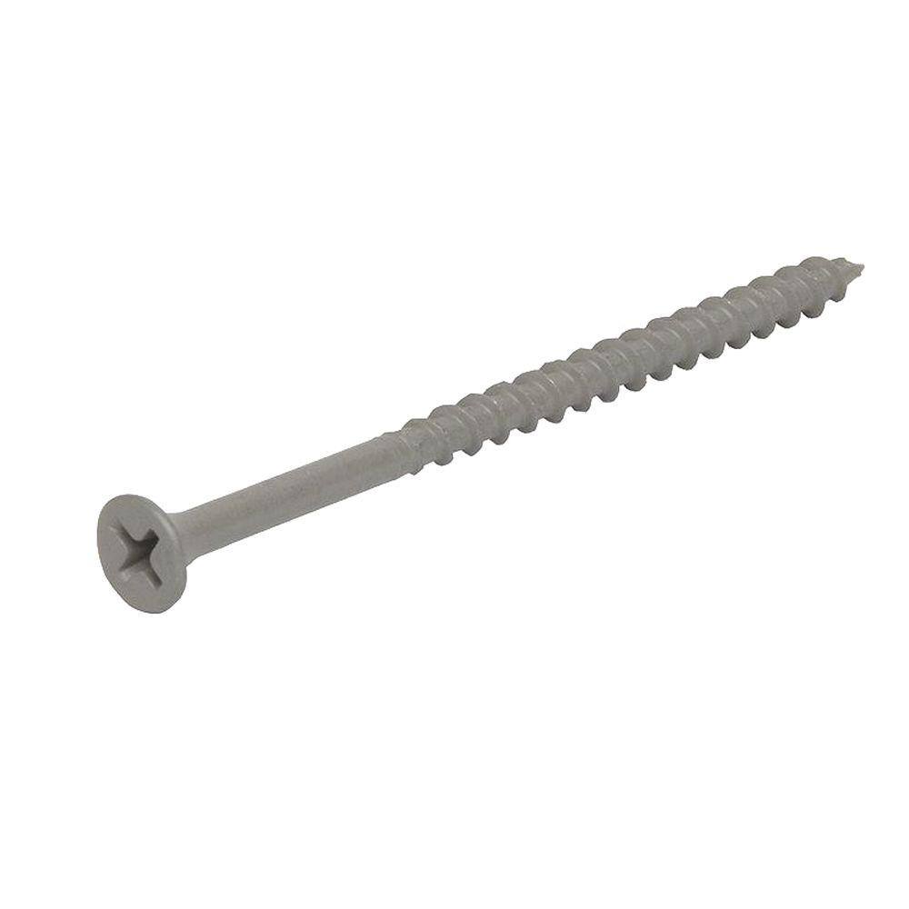 Grip-Rite #6 x 1-58 in. Philips Bugle-Head Coarse Thread Sharp Point Polymer Coated Exterior Screws (5 lbs.Pack) PTN158S5